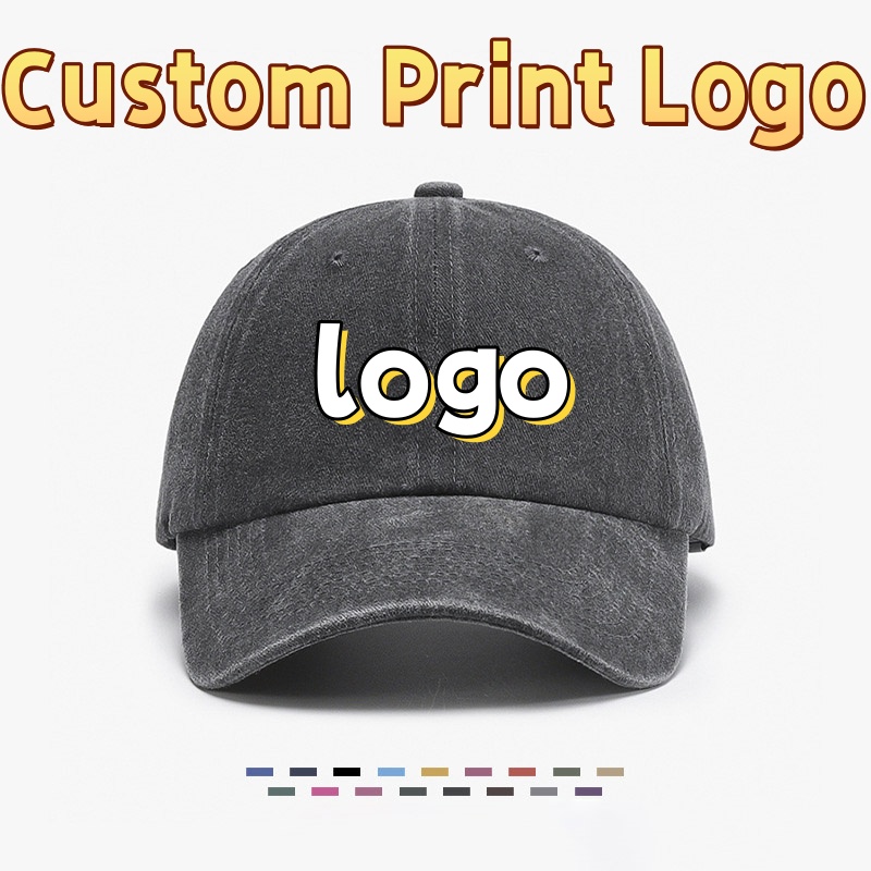 Company Profile Printing - Topi Baseball Katun Cuci Motif Seni