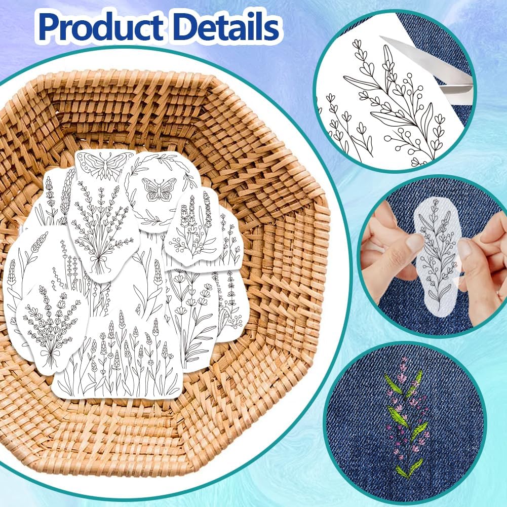 Pola Bordir Kupu-kupu Bunga La - Embroidery Stabilizer Backing ulasan dan harga